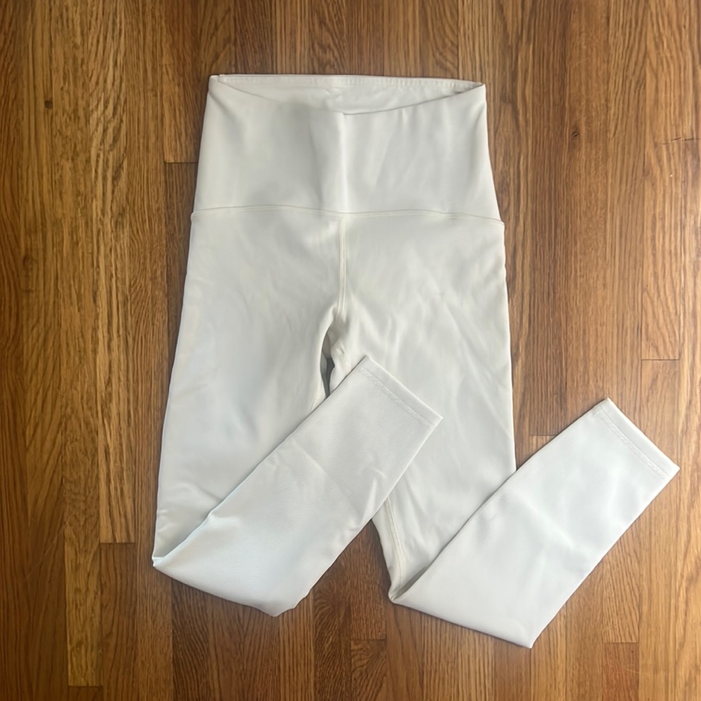 Lulu ribbed ivory leggings